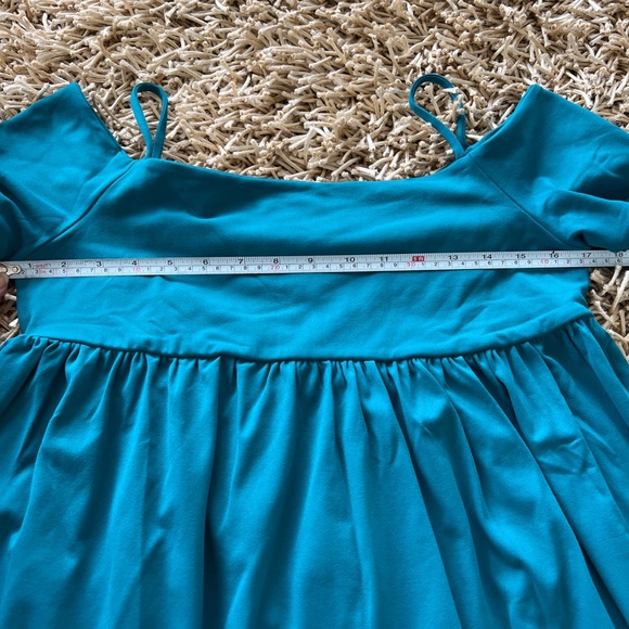 Susana Monaco Women Square Neck Bell Sleeves Straight Hem Dress Size L - Picture 6 of 9